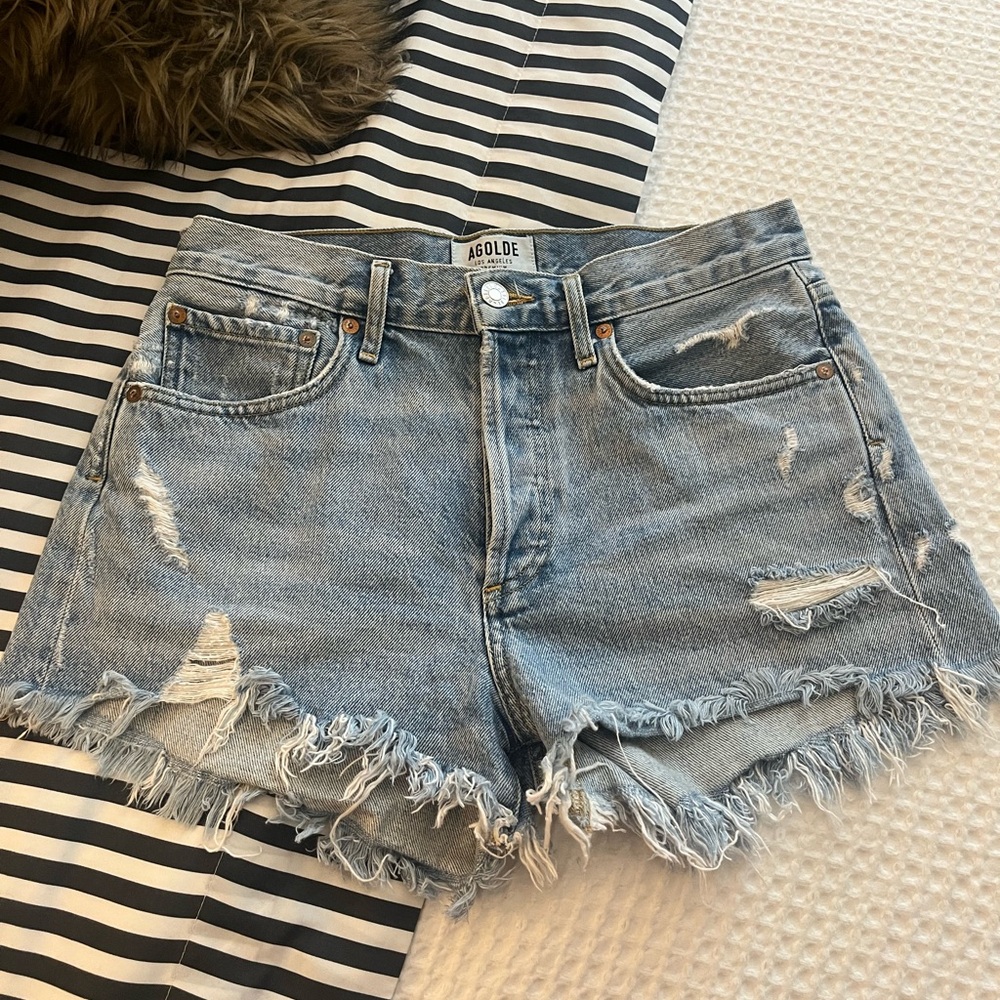 Agolde Parker denim shorts